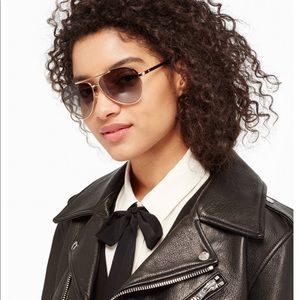 Kate Spade Amarissa Aviator Sunglasses in Black Gold